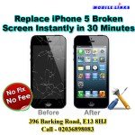 iPhone 5 Broken LCD/Display Replacement Repair Instantly in 30 Minutes